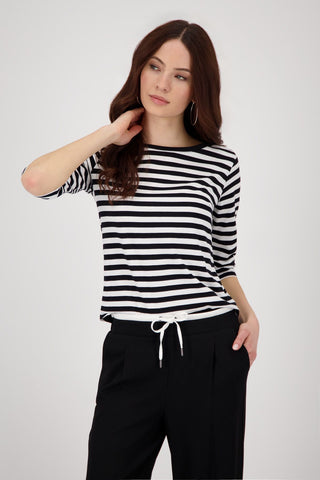 Pullover, schwarz ringel