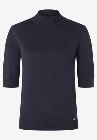 Turtleneck-Pullover mit kurzen Ärmeln