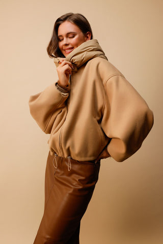 Jacke, cognac