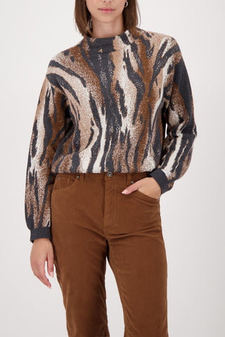 Pullover, anthra gemustert