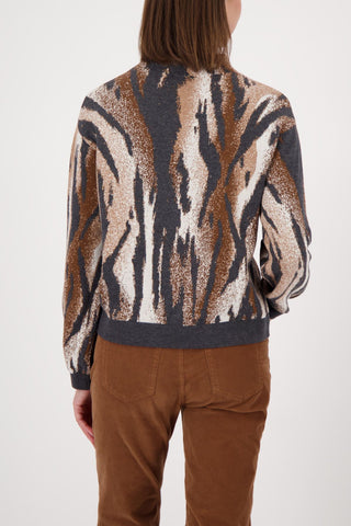 Pullover, anthra gemustert