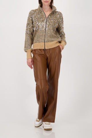 Strickjacke, cognac