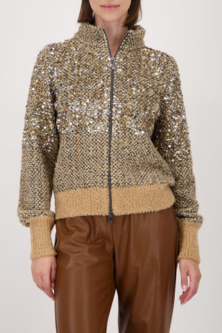 Strickjacke, cognac