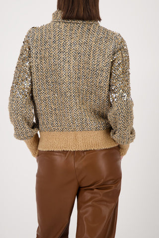 Strickjacke, cognac