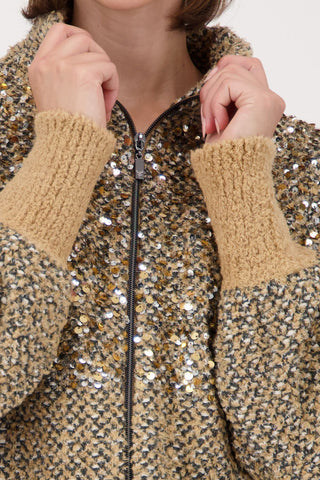Strickjacke, cognac