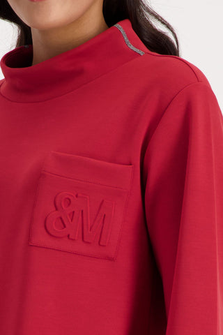 Sweatshirt, chimney red