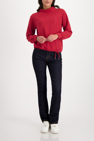Sweatshirt, chimney red