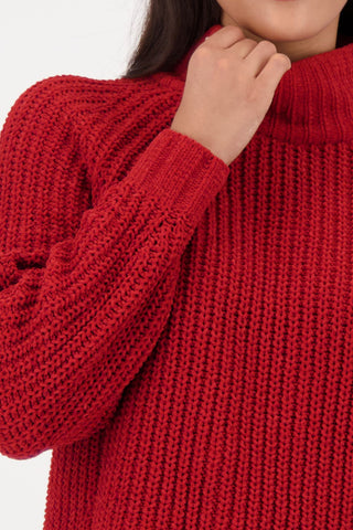 Pullover, chimney red