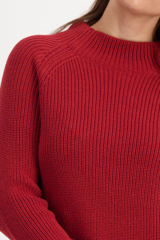 Pullover, chimney red