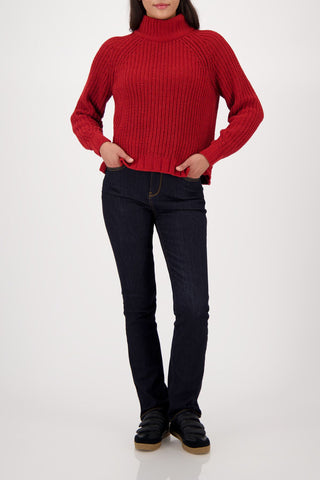 Pullover, chimney red