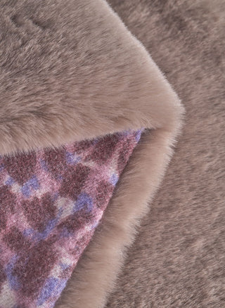 Loop-Schal aus Polyestermischung mit Fellmuster