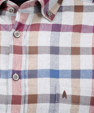 Karo-Hemd Ceramica, Button-down-Kragen