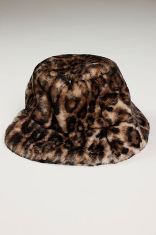 Hut, brownie gemustert