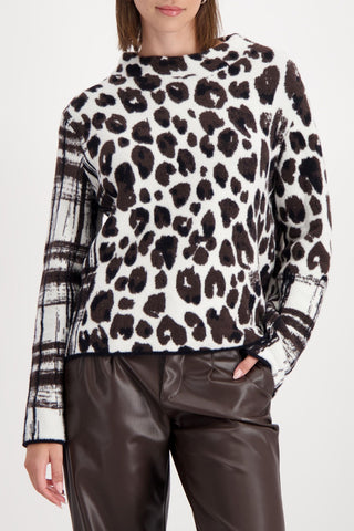 Pullover, schwarz gemustert