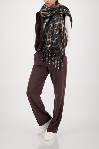 Schal, brownie gemustert