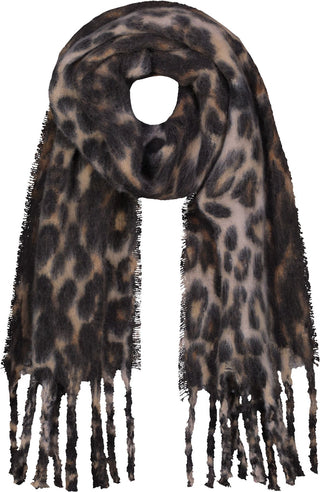 Schal, brownie gemustert