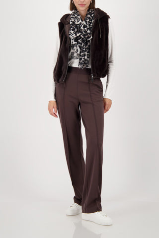 Schal, brownie gemustert