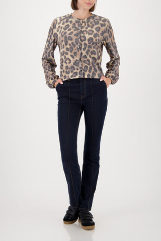 Strickjacke, cinnamon gemustert