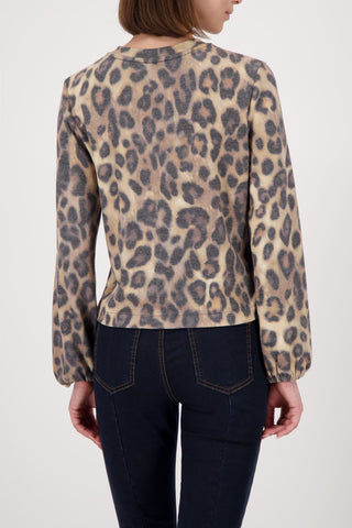 Strickjacke, cinnamon gemustert