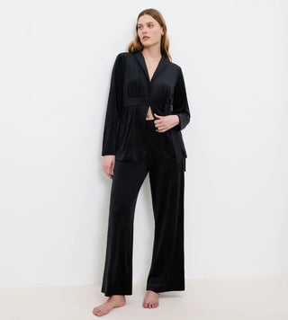 Sensual Velour Wide Leg Trousers 01