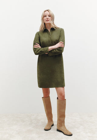 Kleid in Wildleder-Optik