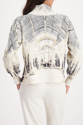 Pullover, almond gemustert