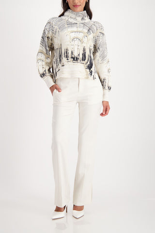 Pullover, almond gemustert