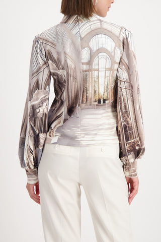 Sweatshirt, almond gemustert