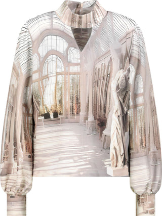 Sweatshirt, almond gemustert