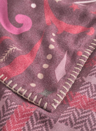 kaschmirweiches Dreieckstuch mit gedruckten winterlichen Motiven