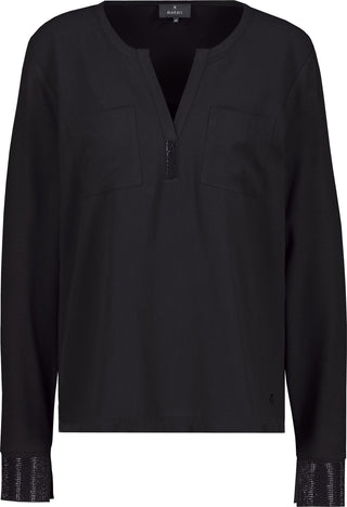 Bluse, schwarz