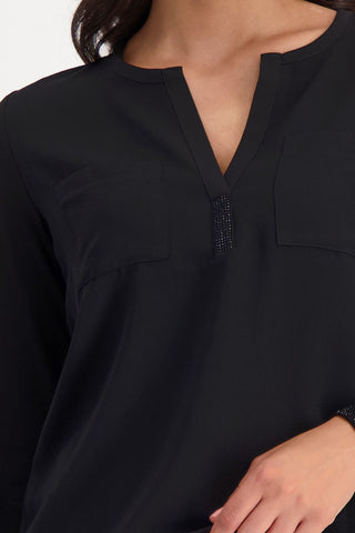 Bluse, schwarz