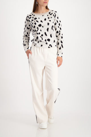 Pullover, off-white gemustert