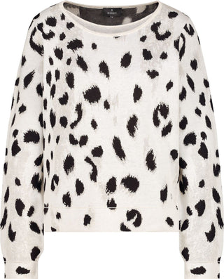 Pullover, off-white gemustert