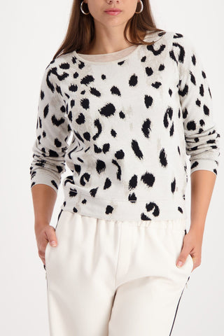 Pullover, off-white gemustert