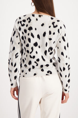 Pullover, off-white gemustert