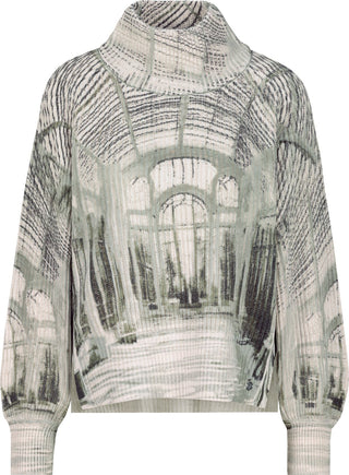 Pullover, sage gemustert