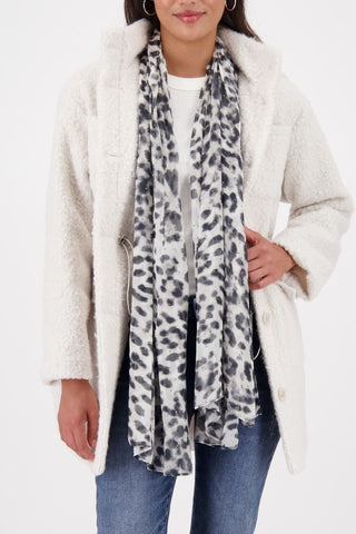 Schal, sage gemustert