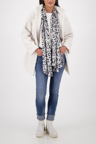 Schal, sage gemustert