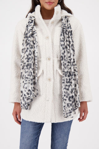 Schal, sage gemustert