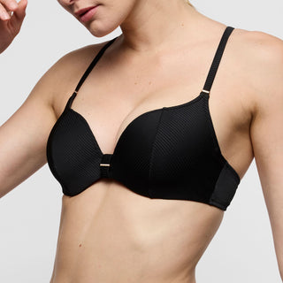 CASSIE schwarz Unterlegter Bikini Herzform