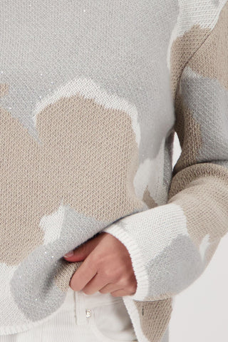 Pullover, lattemacchiato gemustert