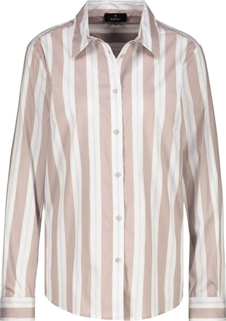 Bluse, lattemacchiato gemustert