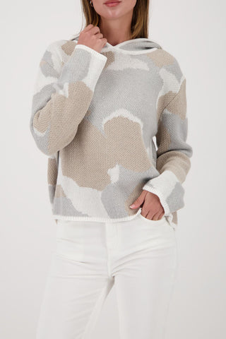 Pullover, lattemacchiato gemustert