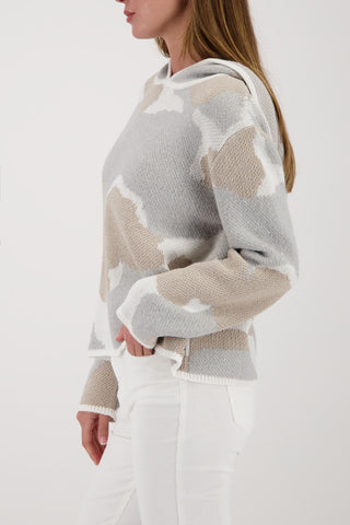 Pullover, lattemacchiato gemustert