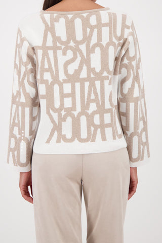 Pullover, lattemacchiato gemustert