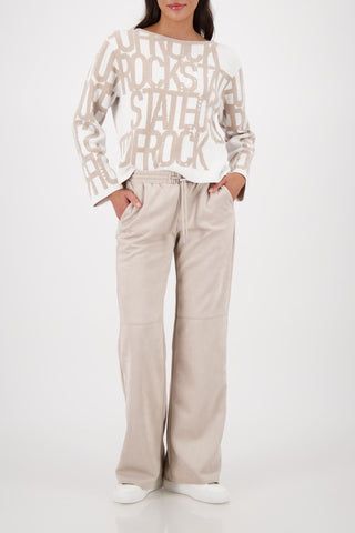 Pullover, lattemacchiato gemustert