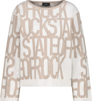 Pullover, lattemacchiato gemustert