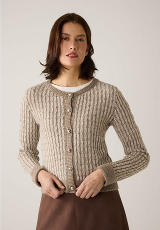 Cardigan mit silberfarbenen Kn√∂pfen