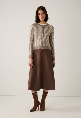 Cardigan mit silberfarbenen Kn√∂pfen